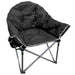 Crusader Comfort Chair Folding XL Camping Chair Black - Crusader - Van Life Living