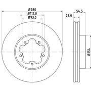 Mintex Lcv Van Kits internally vented 280mm MVK0017