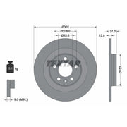 Textar 2 x Solid Rear Brake Discs 92304703-x2
