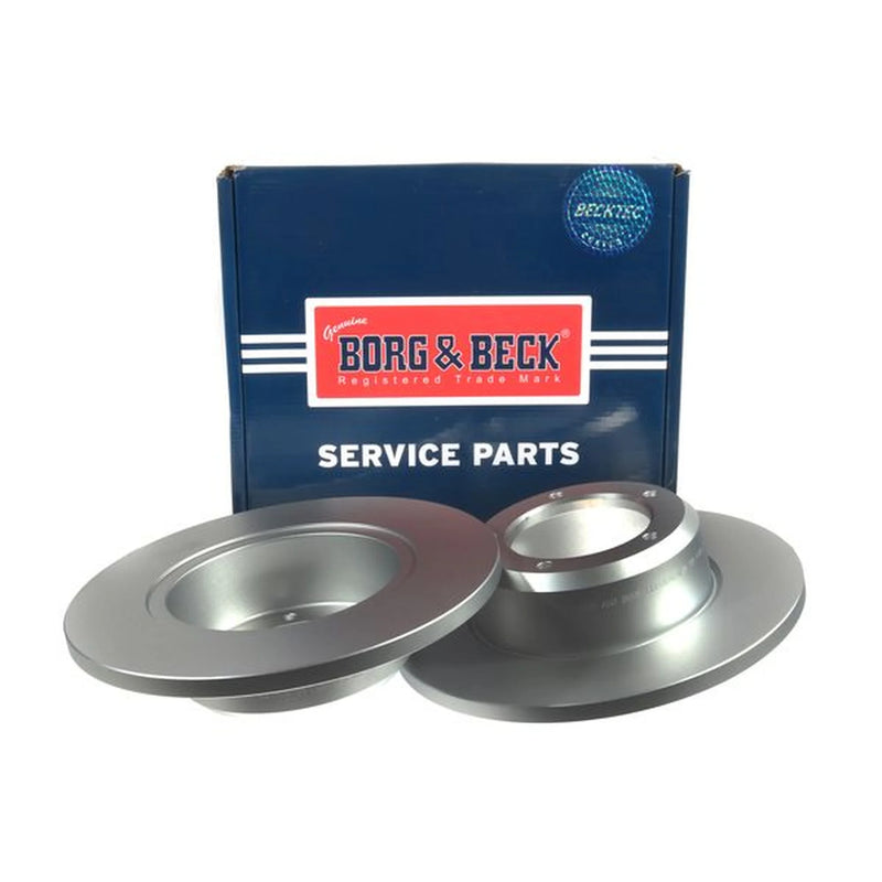 Borg & Beck 2 x Solid Front Brake Discs BBD4876-x2