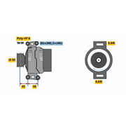 Bosch Car Alternator 12V 0 986 043 660