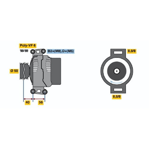 Bosch Car Alternator 12V 0 986 043 660