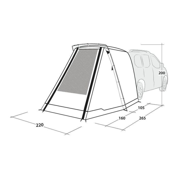 Outwell Sandcrest S Poled Tailgate Awning - Outwell - Van Life Living