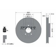 Textar 2 x Vented Front Brake Discs 92187005-x2