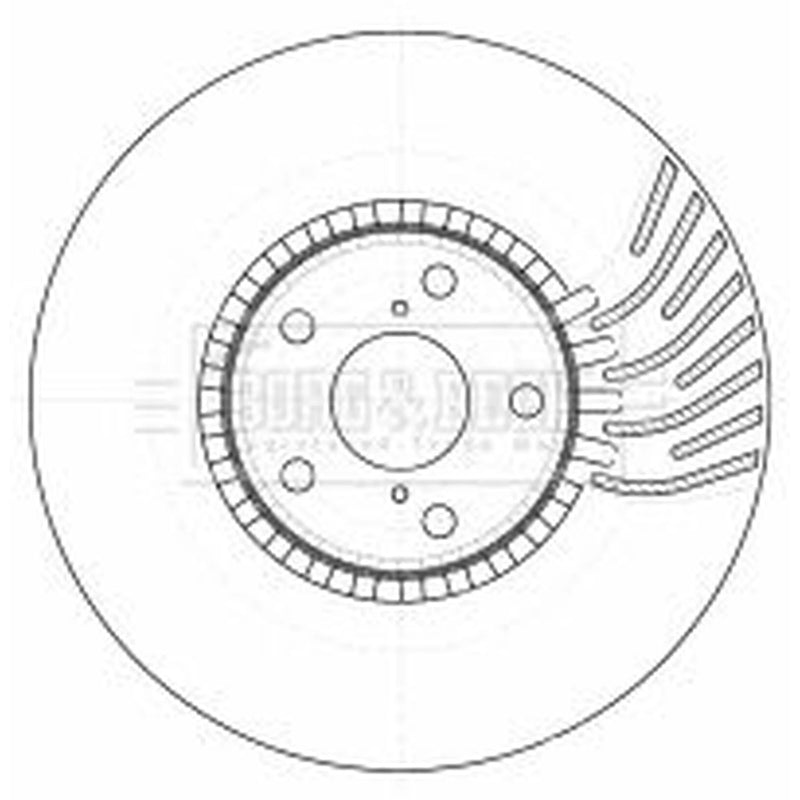 Borg & Beck 2 x Front Vented Brake Discs BBD5784S