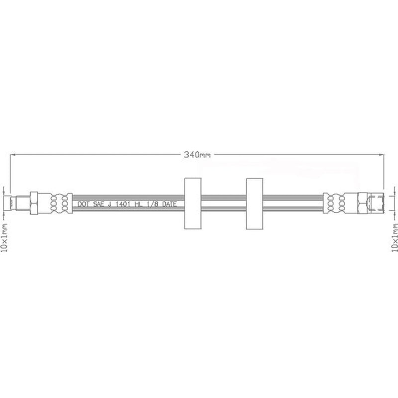 Juratek Brake Hydraulic Hose Line Right JBH1005
