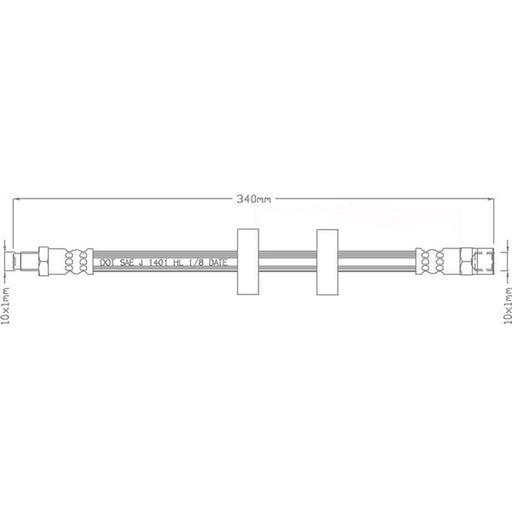 Juratek Brake Hydraulic Hose Line Right JBH1005
