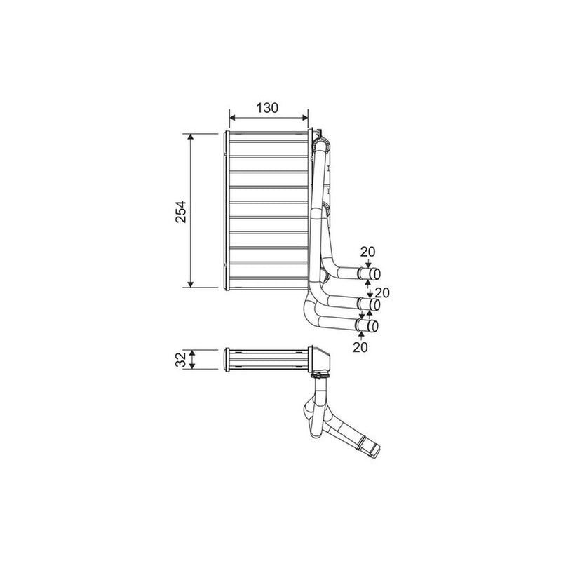Valeo Heater Matrix Core Heat Exchanger 811651