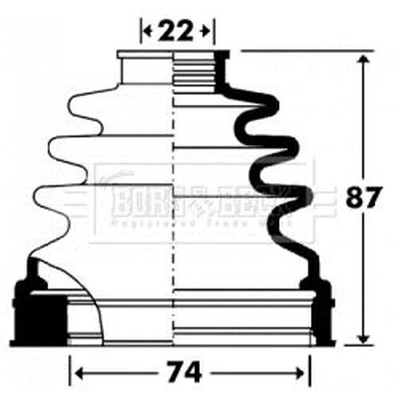 Borg & Beck Drive Shaft Bellow Kit transmission BCB2904