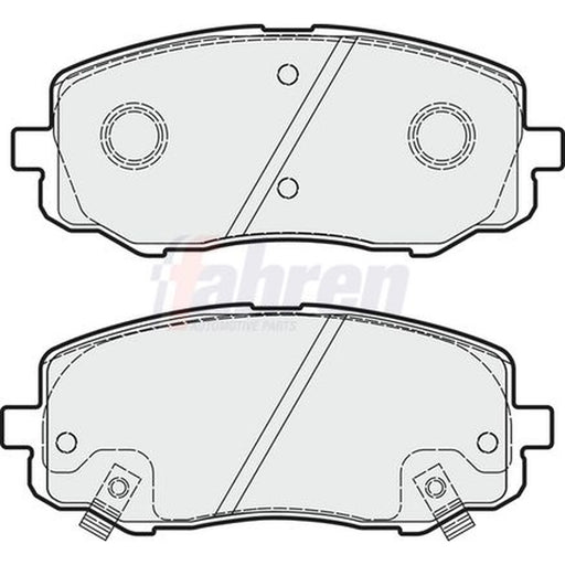 Fahren Front Brake Pad Set fits Hyundai I20 I 2008-2015 1.2