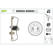Valeo Electric Window Regulator Lifter Right Front 850653