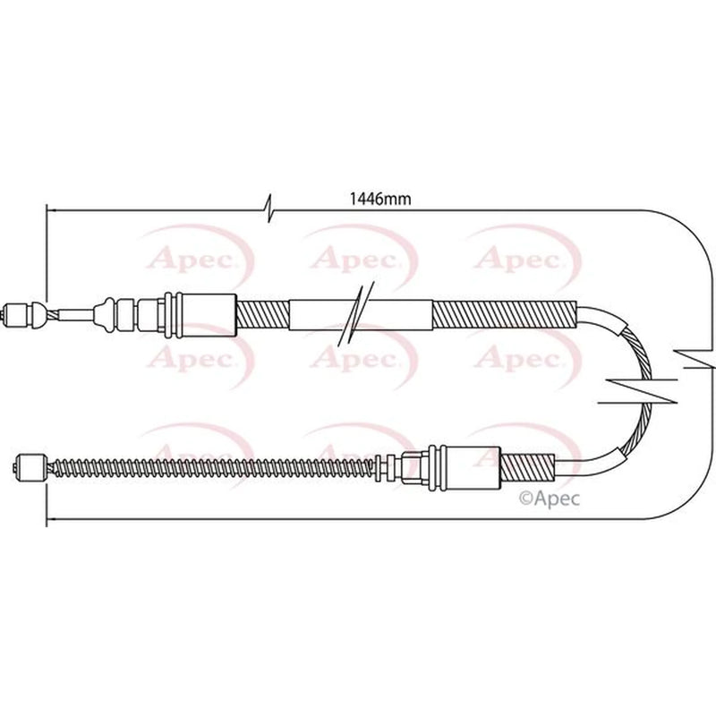 Apec Handbrake Cable Right Rear CAB1074
