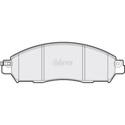 Fahren Front Brake Pad Set fits Nissan Leaf 2017 on