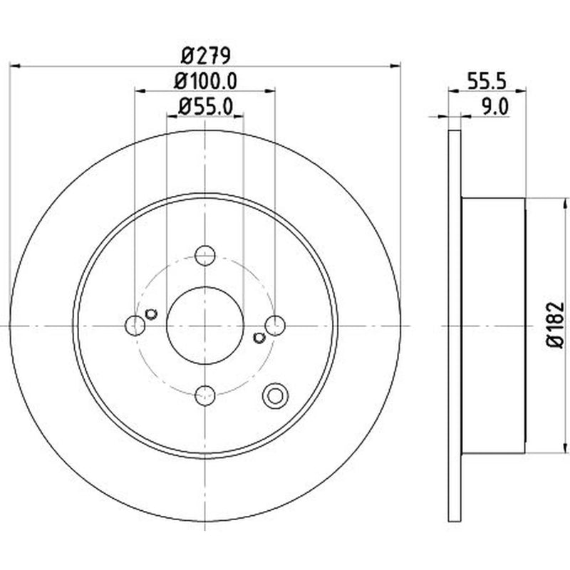 Mintex 2 x Solid Rear Brake Discs MDC1677