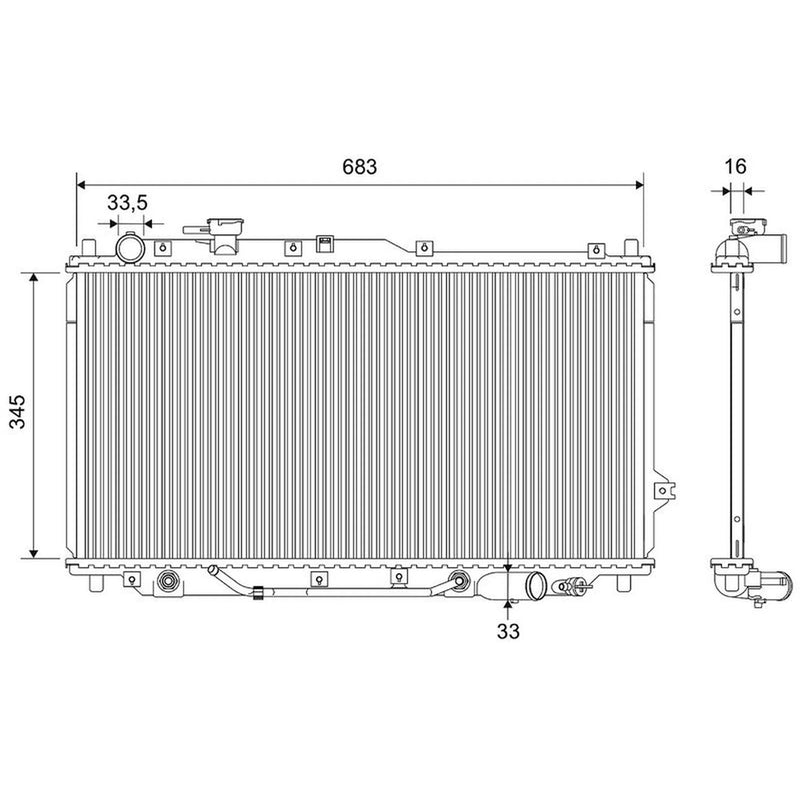 Valeo Engine Radiator 734265