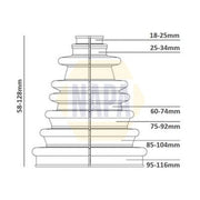 NAPA Drive Shaft Bellow Wheel Side NCB8003