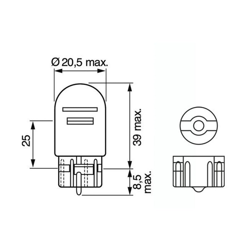 Bosch Indicator Turn Signal Bulb W3x16q 12V 21/5W 1 987 302 252