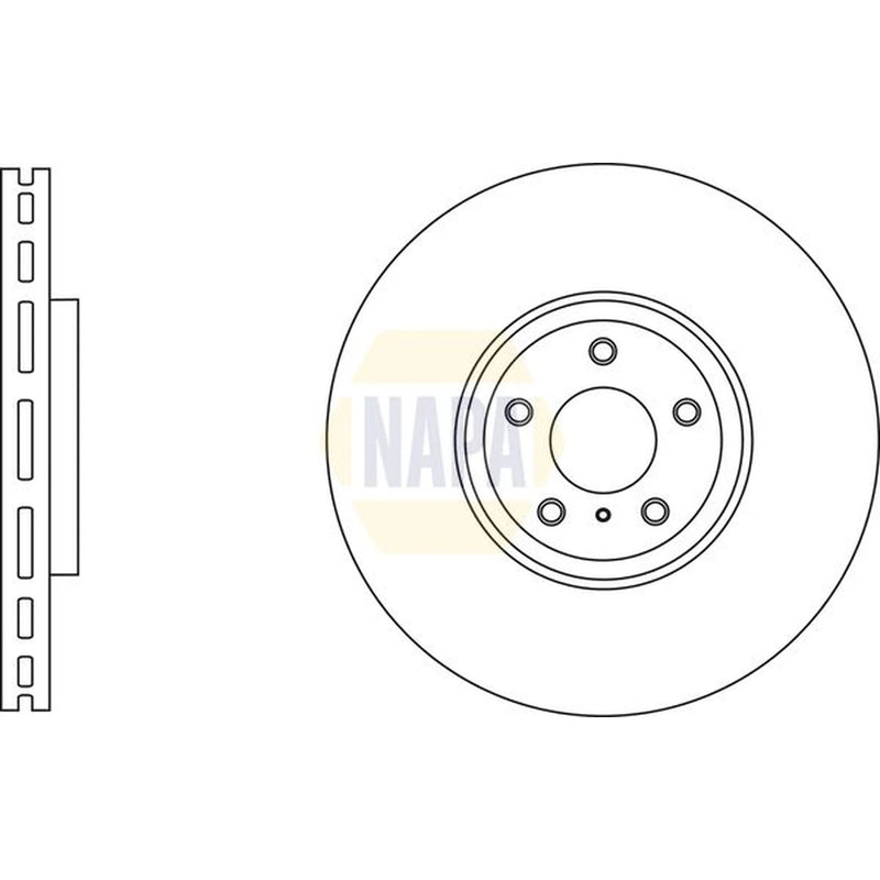 NAPA 2 x Vented Front Brake Discs NBD5925-x2