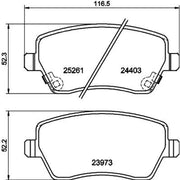 DON Front Brake Pad Set PCP1333