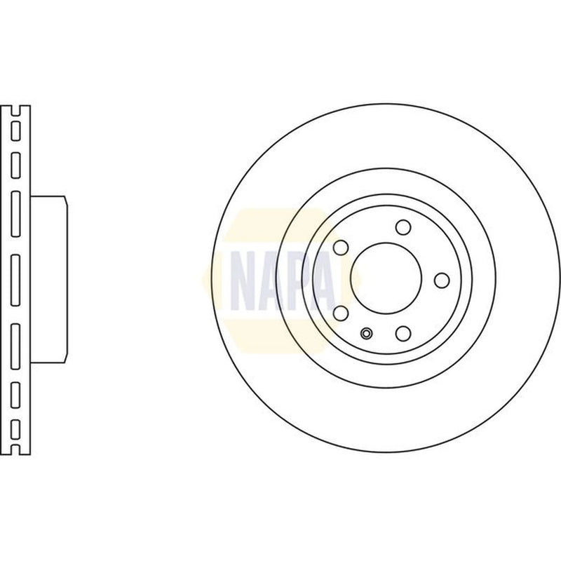 NAPA 2 x Vented Front Brake Discs NBD5056-x2