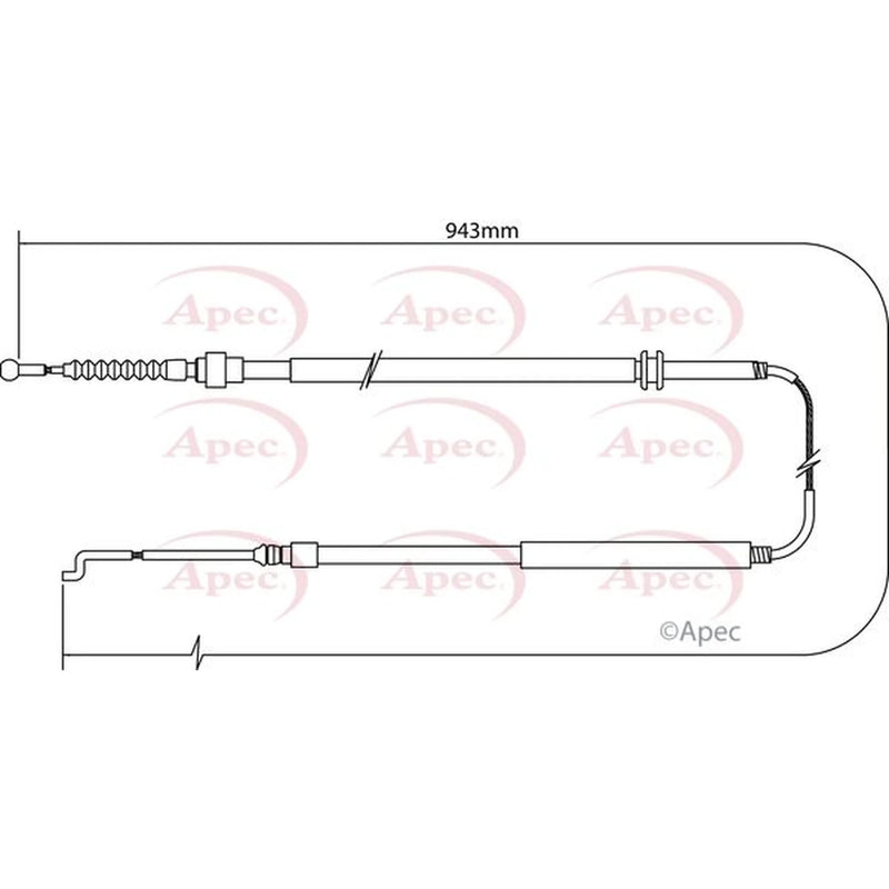Apec Handbrake Cable Right Rear CAB1520