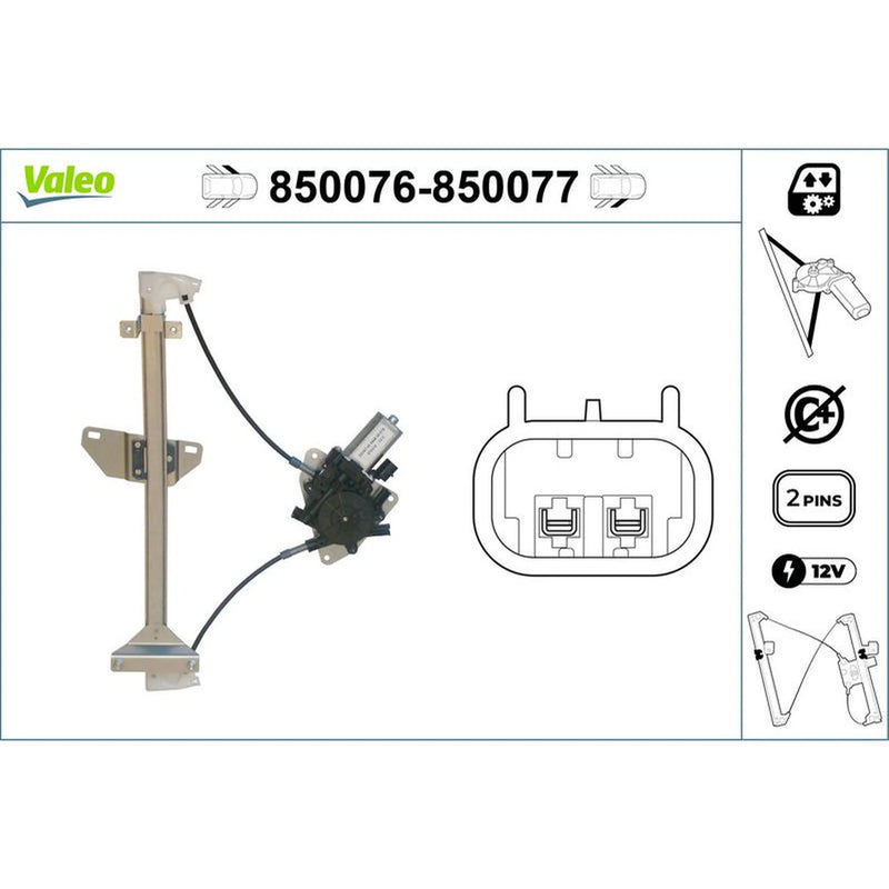 Valeo Electric Window Regulator Lifter Left Front 850076