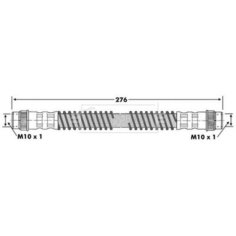 Borg & Beck Brake Hydraulic Hose Line Rear Right BBH6767