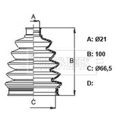 Borg & Beck Drive Shaft Bellow Kit Wheel Side Thermoplast BCB6161