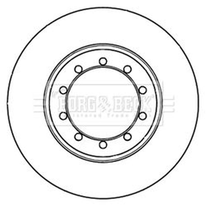 Borg & Beck 2 x Solid Rear Brake Discs BBD5301-x2
