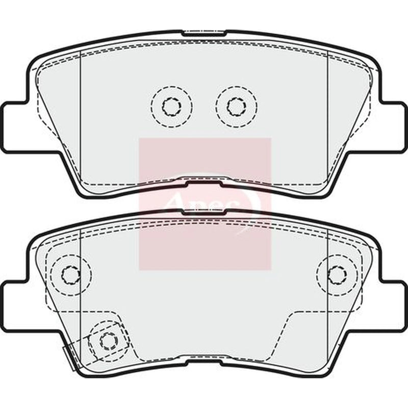 Apec Rear Brake Pad Set PAD1754