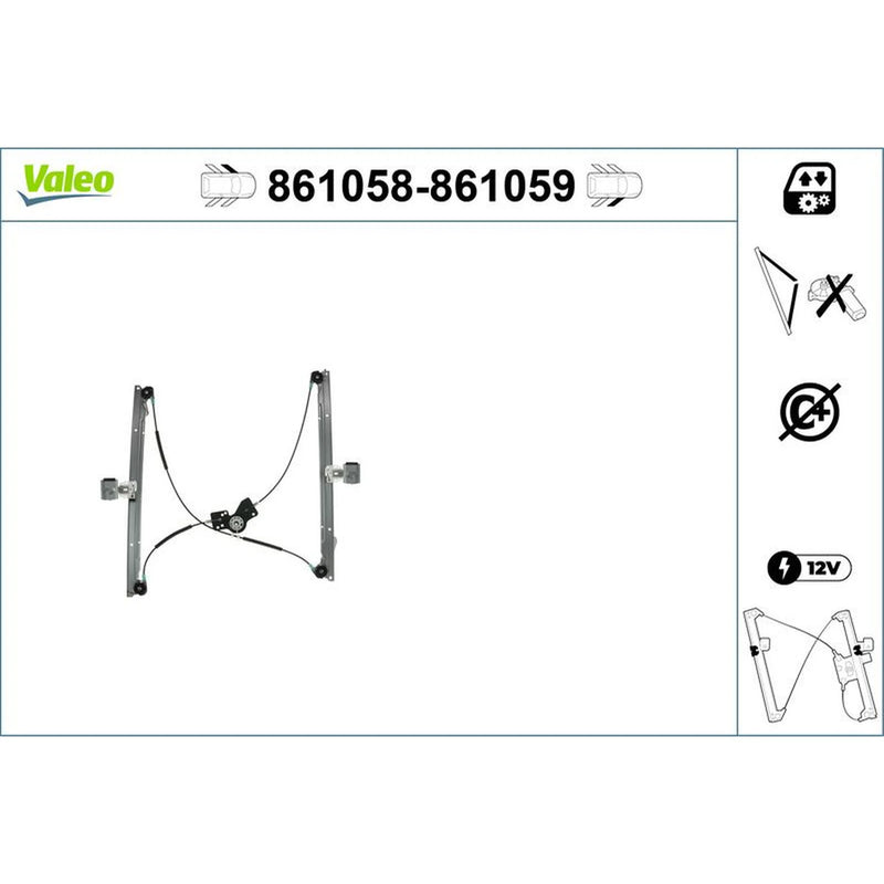 Valeo Electric Window Regulator Lifter Left Front 861058