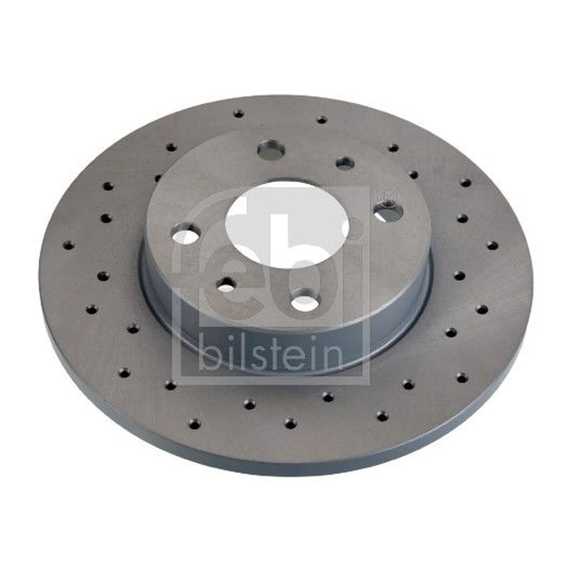 Febi 2 x Solid Rear Brake Discs 107724-x2