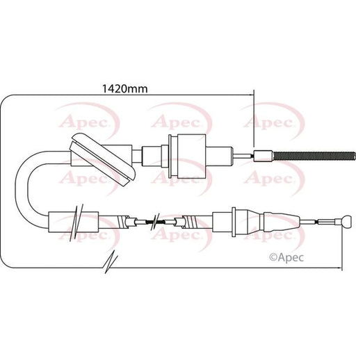 Apec Clutch Control Cable Pull CAB5004