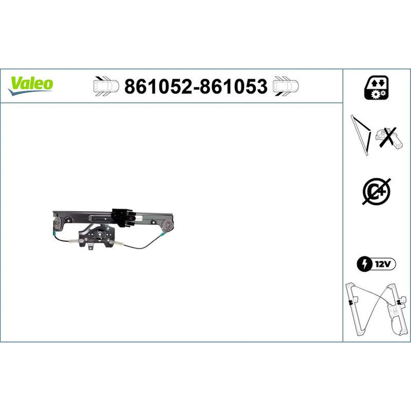 Valeo Electric Window Regulator Lifter Right Rear 861053