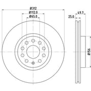Mintex Mintex Front Brake Disc Kit MDK0251