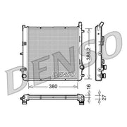 Denso Engine Radiator fits Citroën C2 2003-2012 1.1 1.4 1.6
