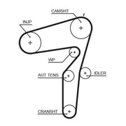Gates Timing Belt Cambelt 198 Teeth 5600XS