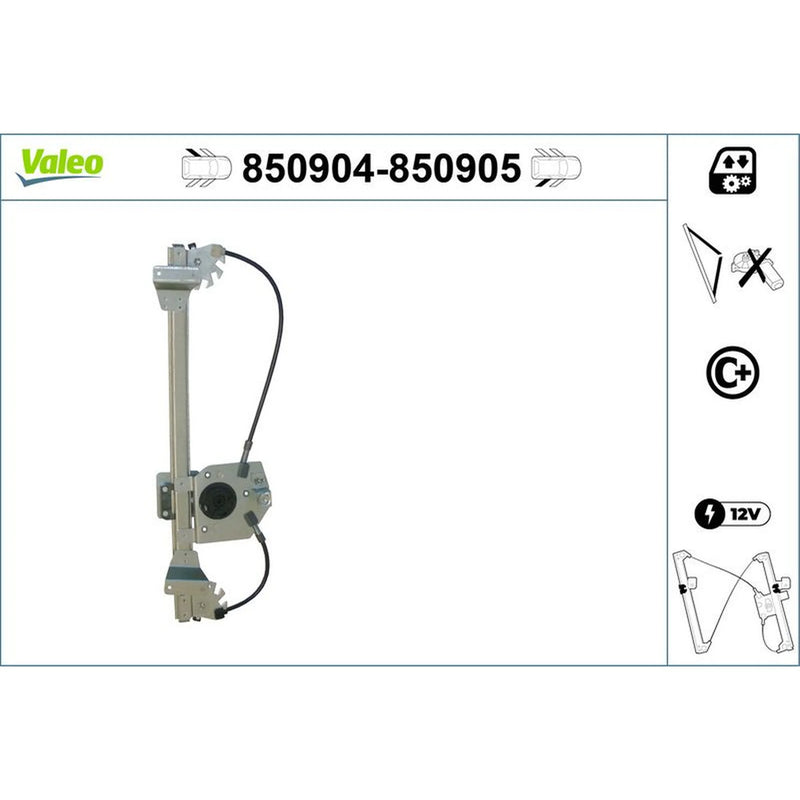 Valeo Electric Window Regulator Lifter Left Rear 850904