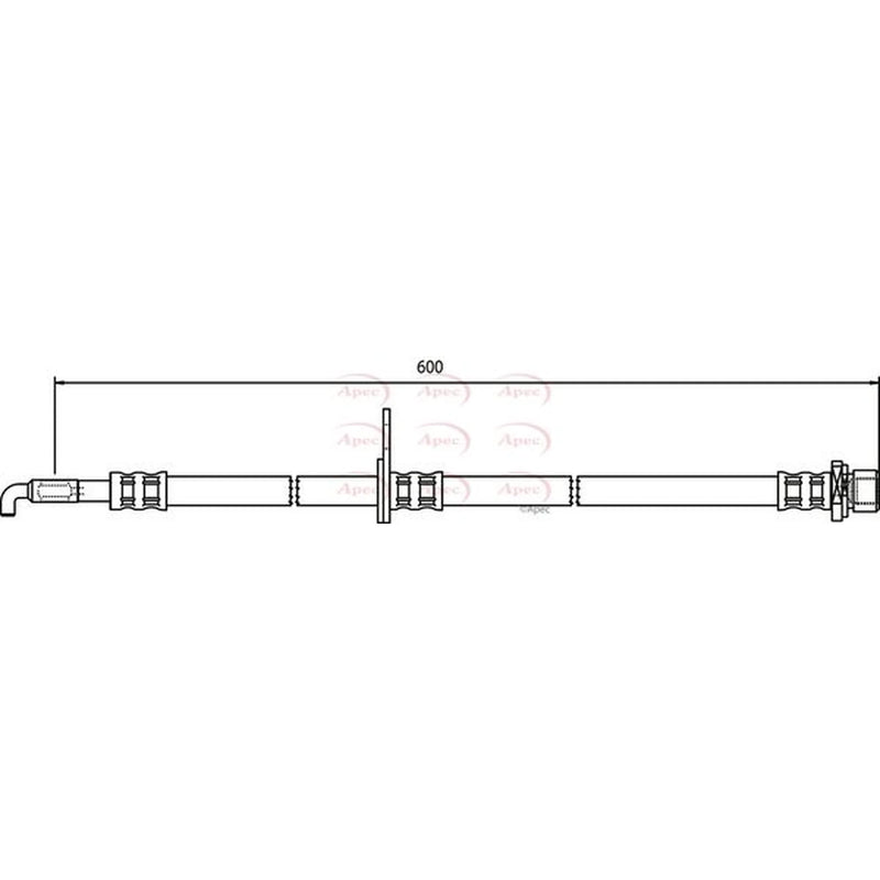 Apec Brake Hydraulic Hose Line Front Left HOS3527