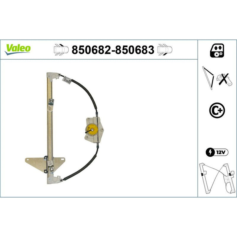 Valeo Electric Window Regulator Lifter Right Front 850683