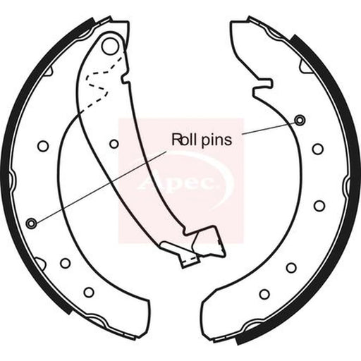 Apec Brake Shoe Set Axle Kit SHU538