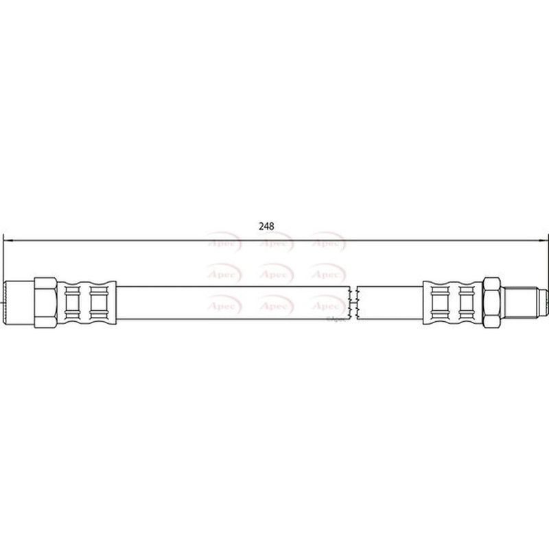 Apec Brake Hydraulic Hose Line Rear HOS4040