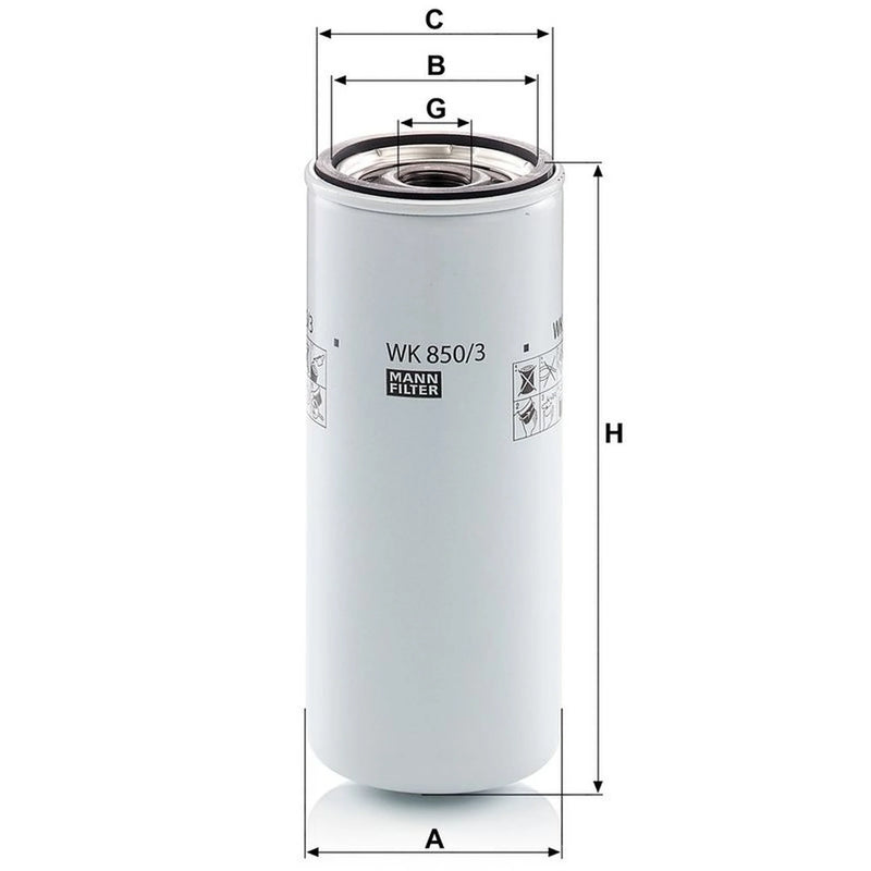 MANN-FILTER Fuel Filter Element WK 850/3