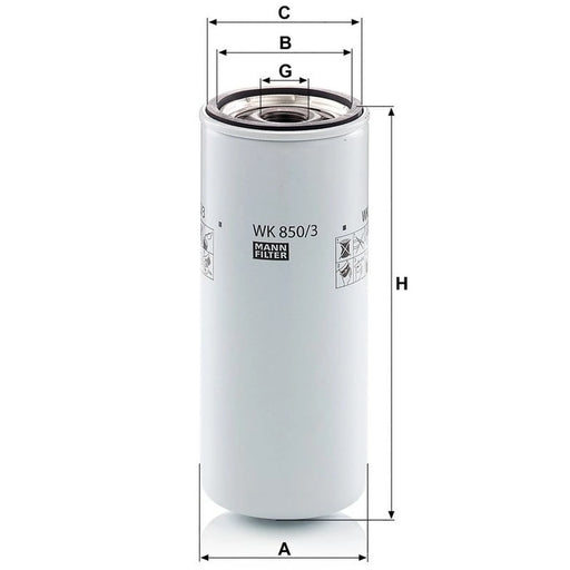 MANN-FILTER Fuel Filter Element WK 850/3