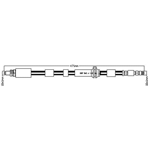 Juratek Brake Hydraulic Hose Line Front Right JBH1139R