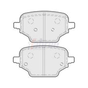 Fahren Rear Brake Pad Set fits Citroën Berlingo 2018-2019 1.2 1.5