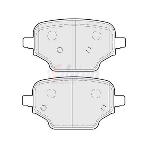 Fahren Rear Brake Pad Set fits Citroën Berlingo 2018-2019 1.2 1.5