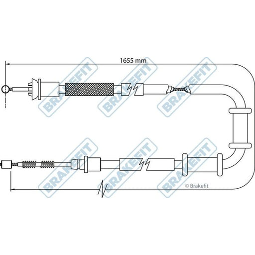 Apec Handbrake Cable Right Rear BBC3109