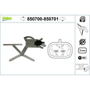 Valeo Electric Window Regulator Lifter Left Front 850700