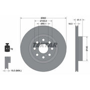 Textar 2 x Vented Rear Brake Discs 92149700